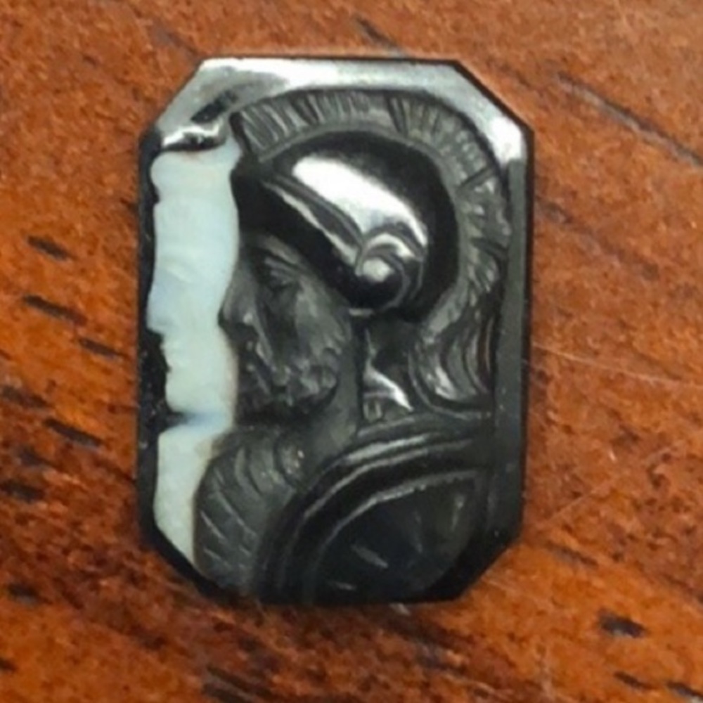 Vintage / Antique Carved Sardonyx Double Roman Soldier Cameo